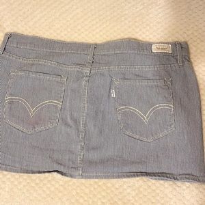 Levi’s mini skirt.